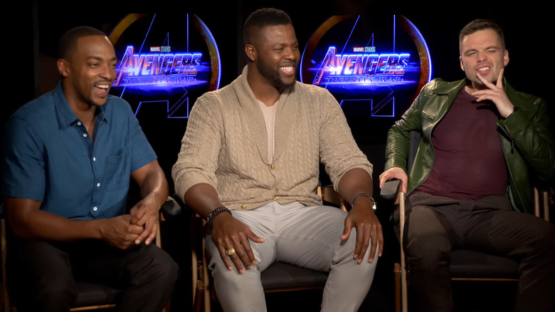 Anthony Mackie, Winston Duke, and Sebastian Stan interview