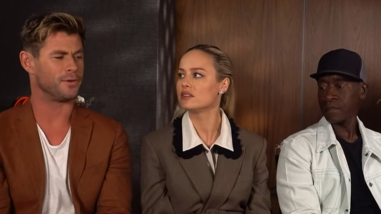 Chris Hemsworth, Brie Larson, and Don Cheadle interview