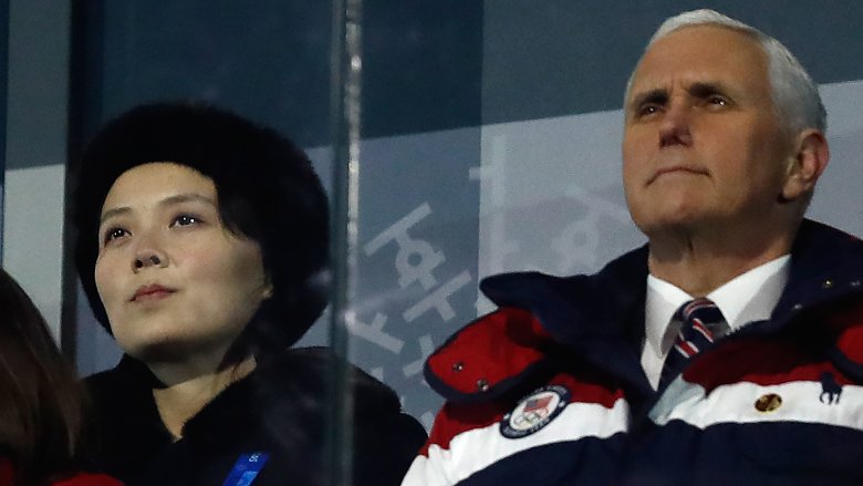 Vice President Mike Pence and Kim Yo-jong