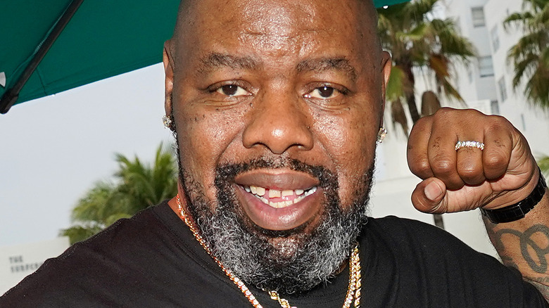 Biz Markie showing his wedding band