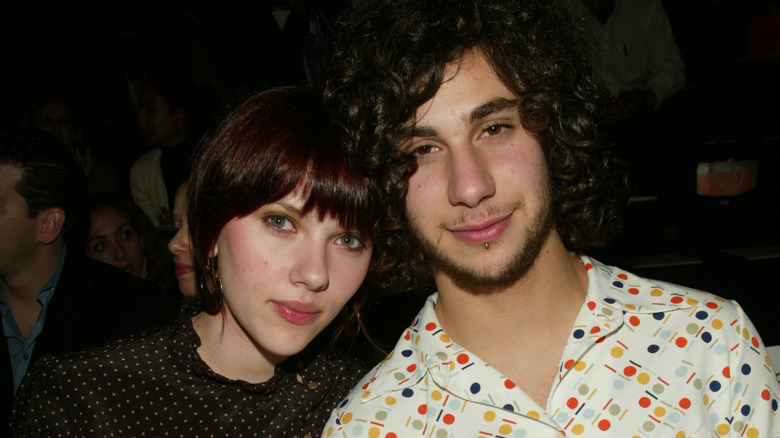 Scarlett Johansson and Jack Antonoff at the BCBG Spring 2003 fashion show