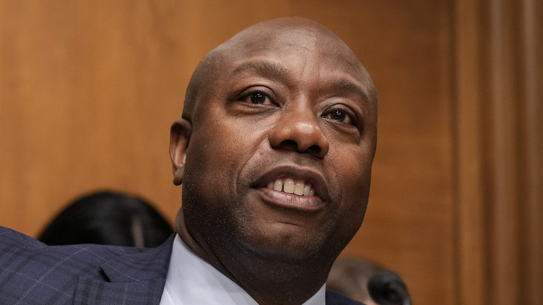 Tim Scott smiling blue suit