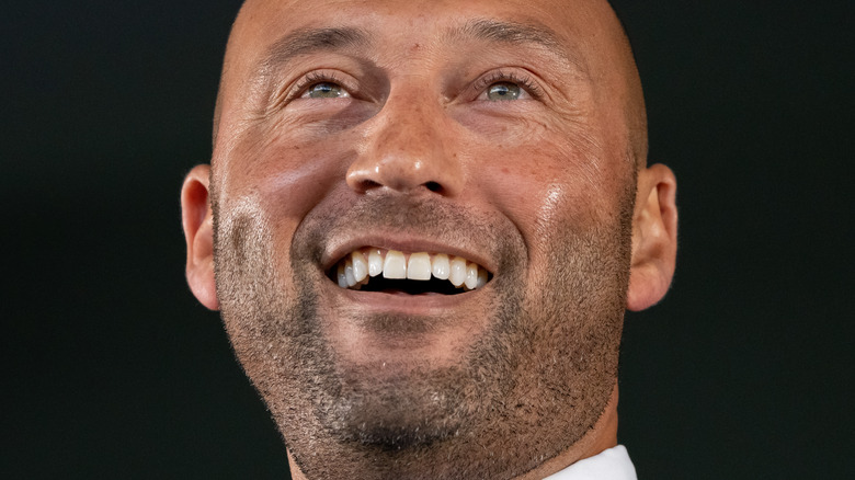 Derek Jeter at his Hall of Fame induction