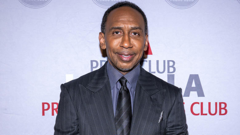 Stephen A. Smith wearing a suit