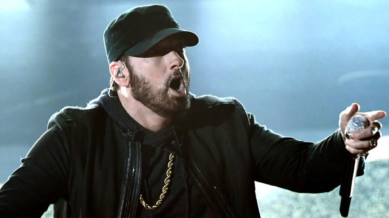 Eminem performing