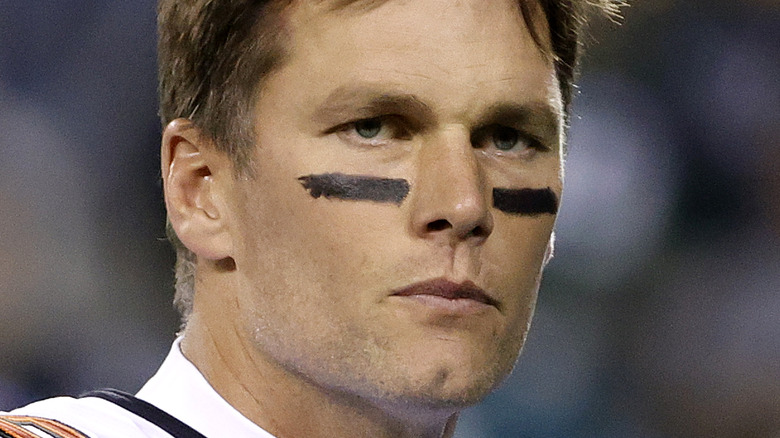 Tom Brady during a during a Tampa Bay Buccaneers-Philadelphia Eagles game 2021