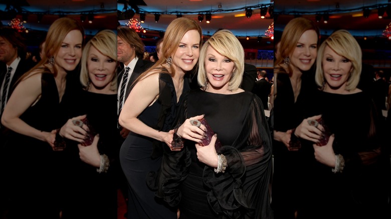 Nicole Kidman and Joan Rivers posing together