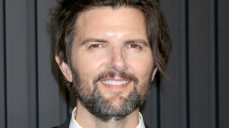 Adam Scott smiling on red carpet