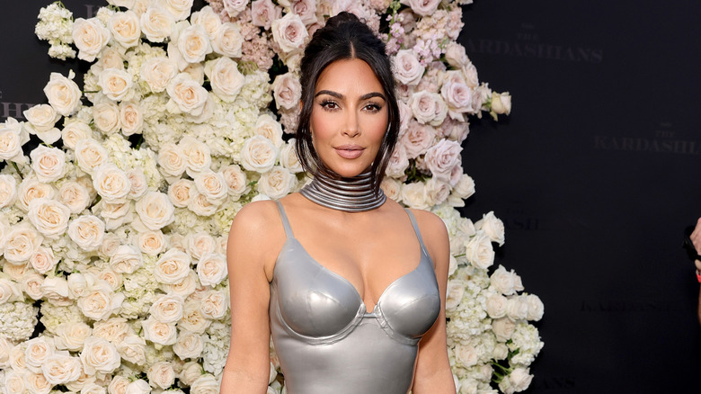 Kim Kardashian smiling