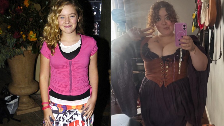 A side by side shot of Madylin Sweeten then and now