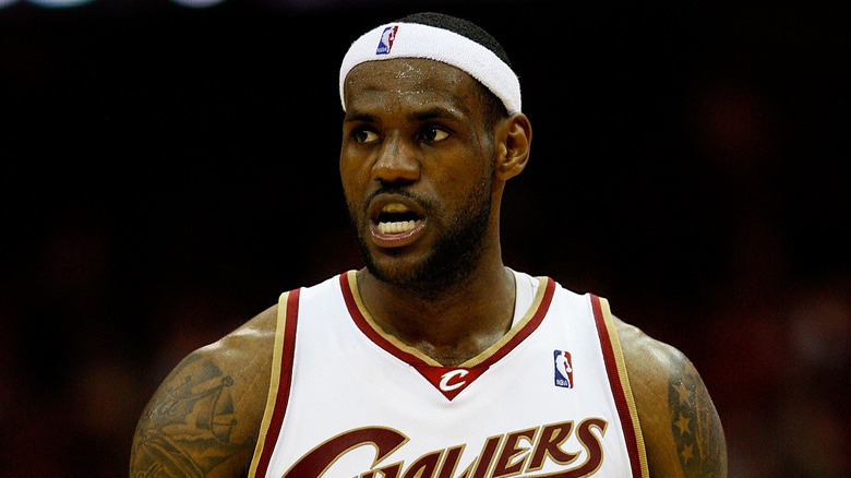 LeBron James on the court