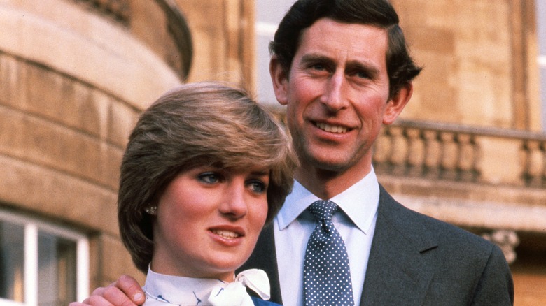 Princess Diana and Prince Charles posing