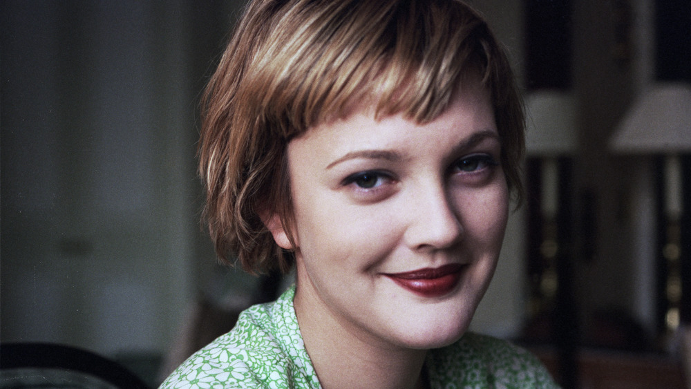 Drew Barrymore with shorter hair