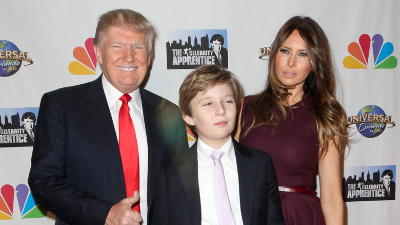Barron Trump with parents