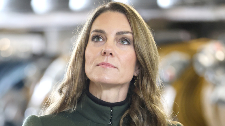 Kate Middleton looks up during October 2025 event
