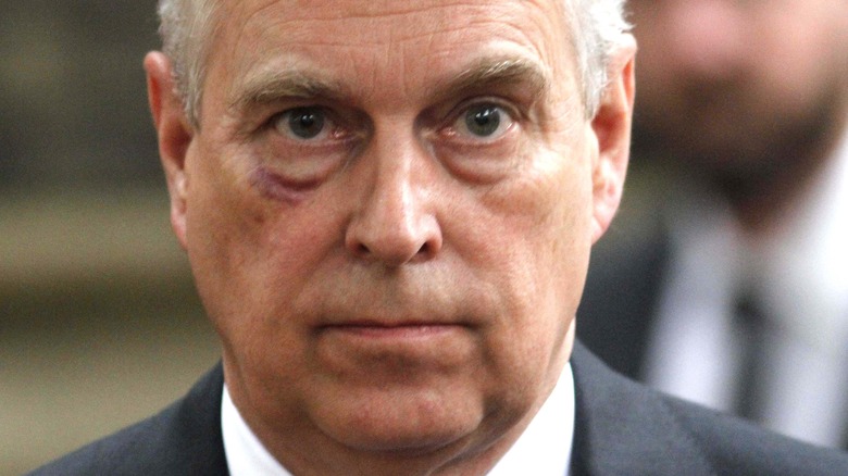 Prince Andrew frowning