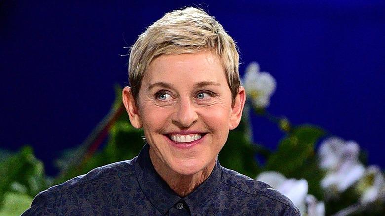 Ellen DeGeneres on stage at her daytime chat show