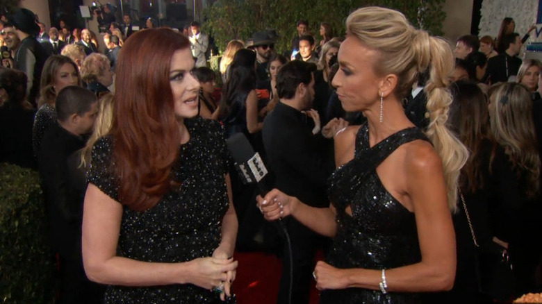E! interview with Giuliana Rancic and Debra Messing