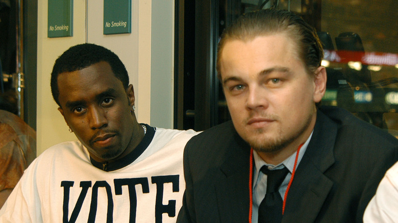 Sean "Diddy" Combs and Leonardo DiCaprio at the 2004 DNC