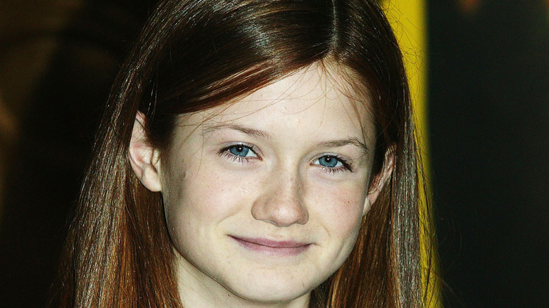Bonnie Wright poses in 2004