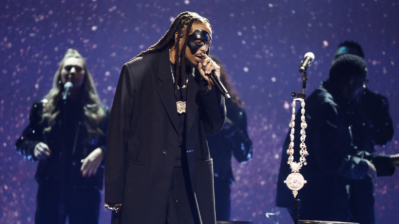 Quavo performing onstage 