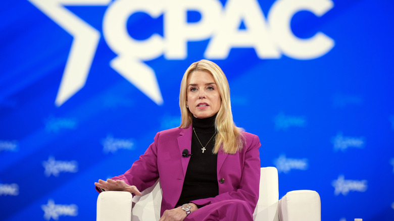 Pam Bondi speaking at the Conservative Political Action Conference at the Gaylord National Resort Hotel And Convention Center
