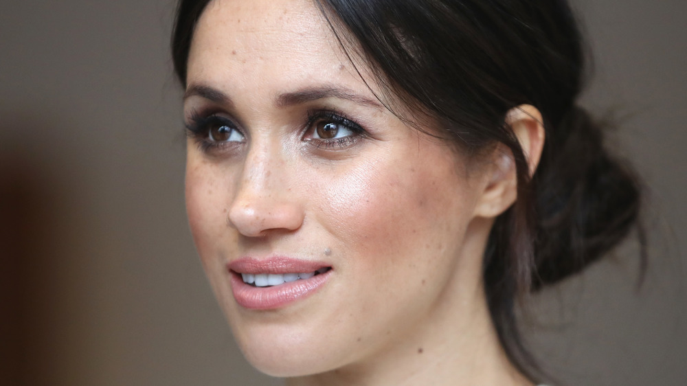 Meghan Markle wearing blush