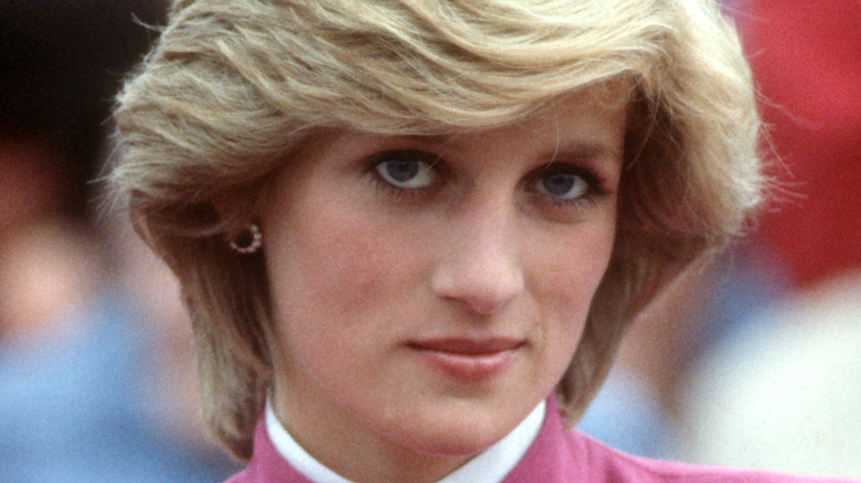 Princess Diana looking shy