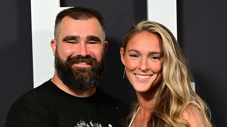Jason and Kylie Kelce on red carpet
