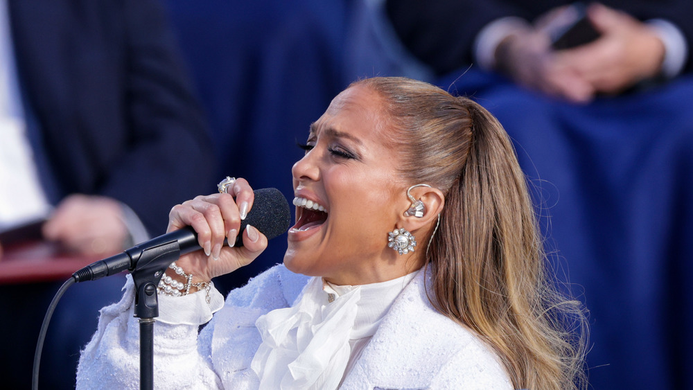 Jennifer Lopez singing at Joe Biden's Inauguration