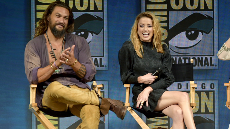Jason Momoa and Amber Heard at Comic Con