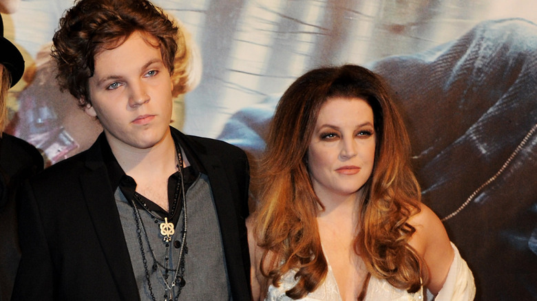 Benjamin Keough with Lisa Marie Presley