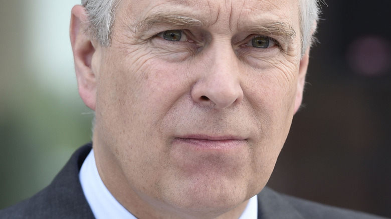  Prince Andrew with serious expression