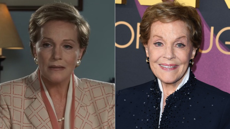 Julie Andrews in "The Princess Diaries" and at a 2020s event honoring Carol Burnett.