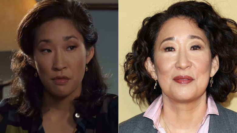 Sandra Oh in "The Princess Diaries" and at a 2025 event
