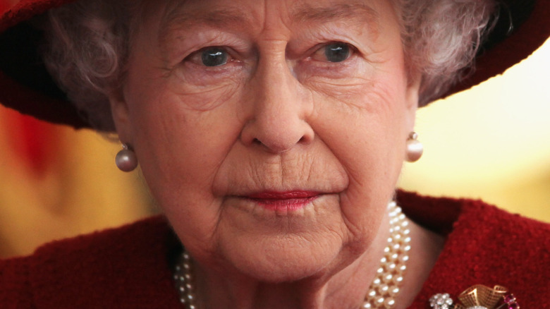 Queen Elizabeth looks upset