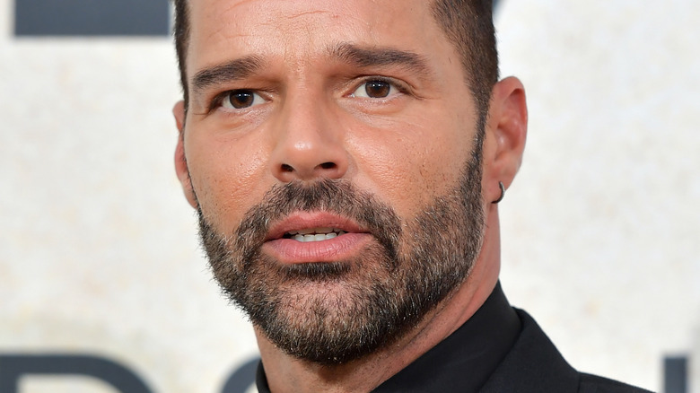 Ricky Martin looking uncomfortable