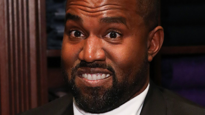 Kanye West looking disgusted