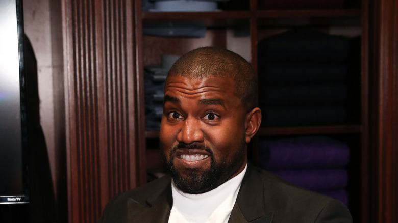 Kanye West looking disgusted