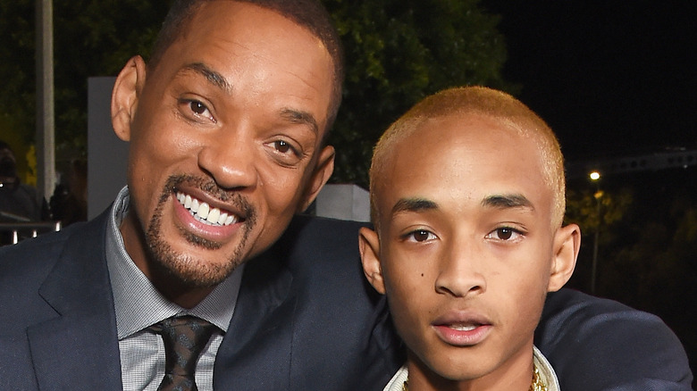 Will Smith posing with Jaden Smith