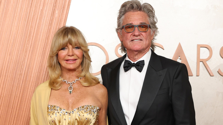 Goldie Hawn and Kurt Russell at the 2025 Oscars.