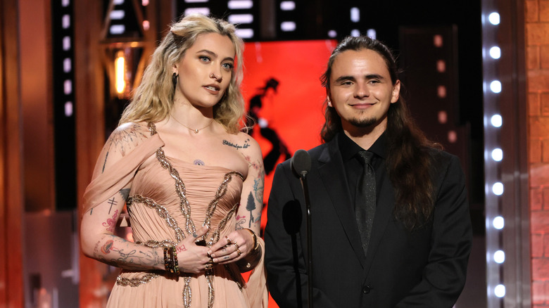 Paris Jackson and Prince Jackson on stage