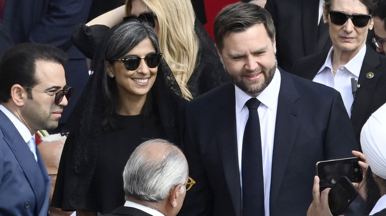 Usha and JD Vance at Pope Leo's inauguration.