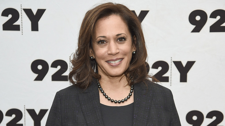Kamala Harris smiling with teeth