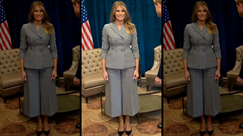 Melania Trump posing at the 2017 Invictus Games.
