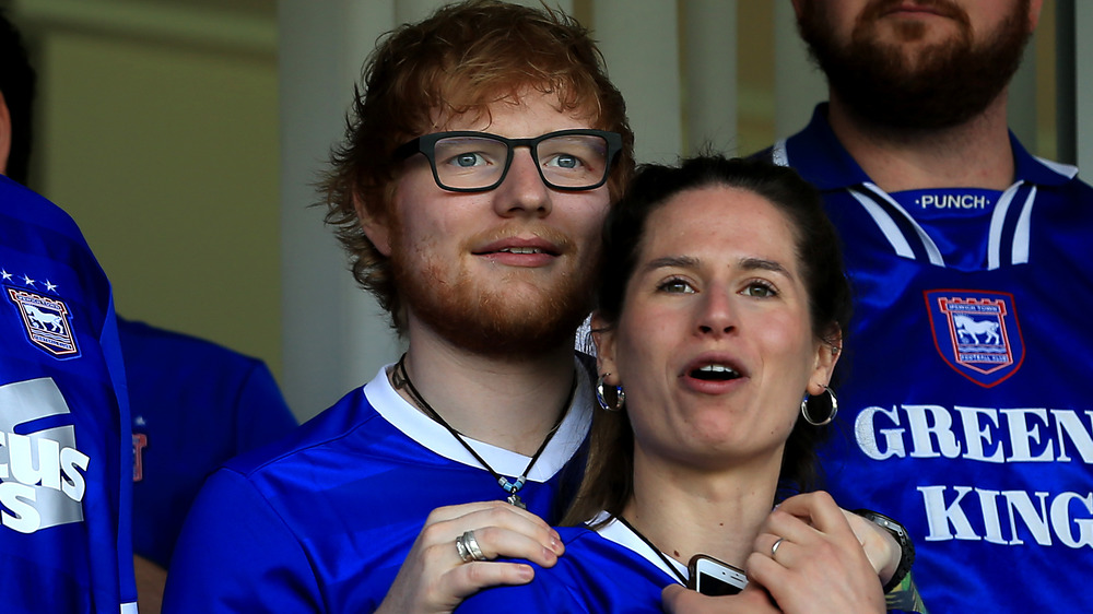 Ed Sheeran holds his wife Cherry Seaborn