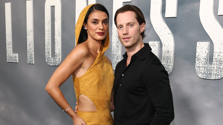 Laysla de Oliveira and Jonathan Keltz at the premiere of "Lioness."