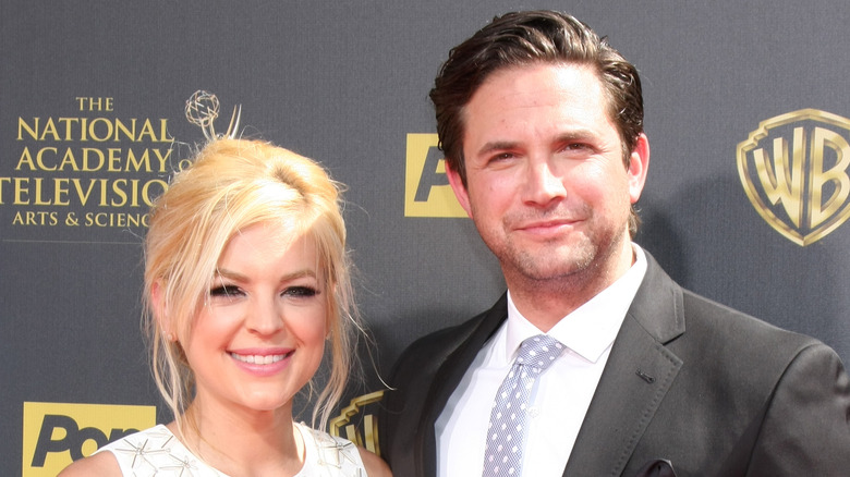 Kristen Storms and Brandon Barash posing