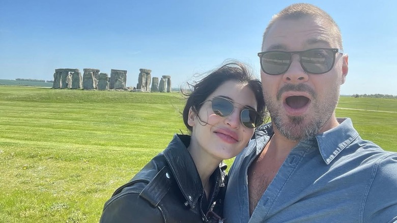 Patrick John Flueger and Reema Maraa at Stonehenge