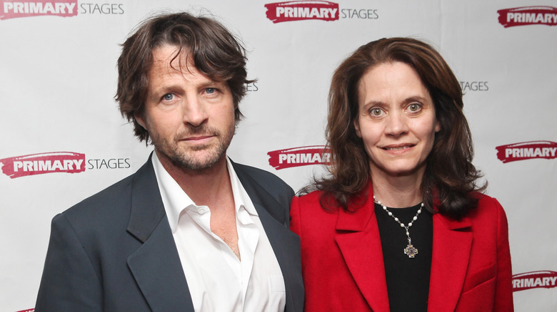 Tim Guinee and Daisy Foote looking ahead